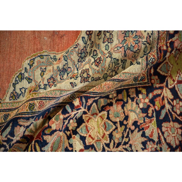 1920s Antique Persian Farahan Sarouk Medallion Wool Carpet For Sale - Image 17 of 18