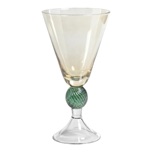 Cassis Vintage Stem Glass- Light Amber, Set of 4 For Sale
