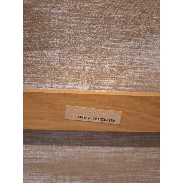 1970s Jacques Boeri French Expressionism "Jardin Imaginaire " Collage Painting, Framed For Sale - Image 9 of 11