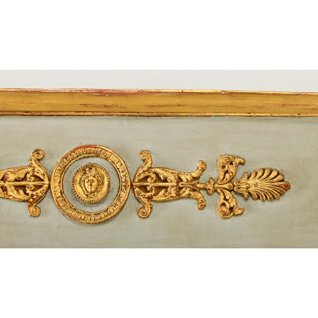 Gold French 19th Century Empire Trumeau Mirror For Sale - Image 8 of 13