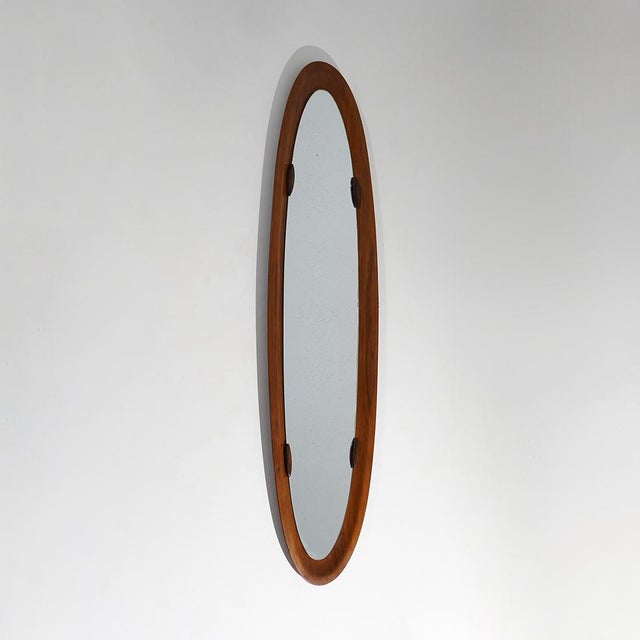 Curved Plywood Wall Mirror, 1960s For Sale - Image 12 of 12