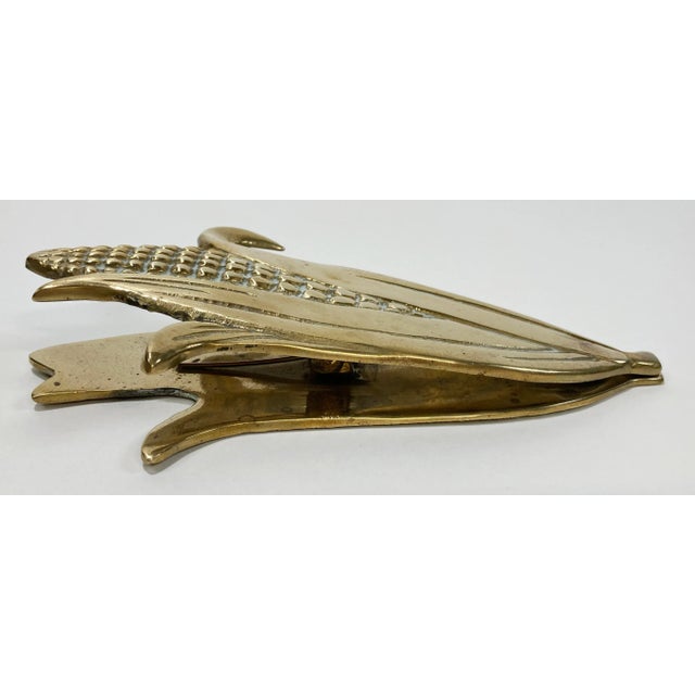 Late 20th Century Vintage Brass Corn Cob Motif Receipt Clip For Sale - Image 5 of 7