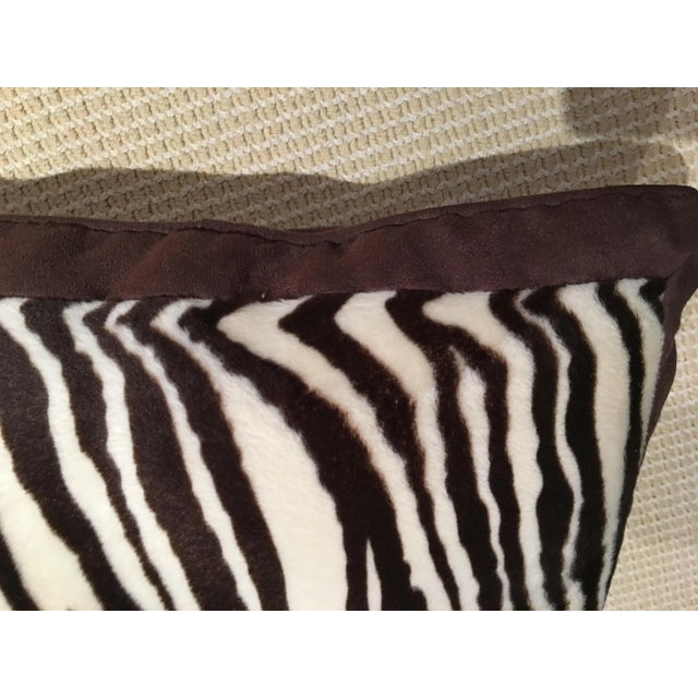 Faux Zebra Pillows - a Pair For Sale - Image 4 of 5