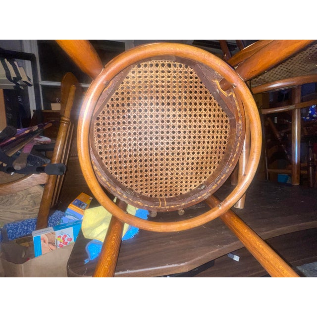Wood Antique Thonet #16 Matched Pair of Parlor Chairs For Sale - Image 7 of 10