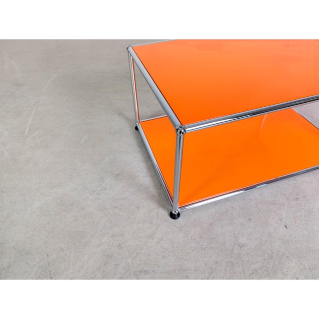 Orange Coffee Table by Fritz Haller forfrom USM Haller For Sale - Image 9 of 11