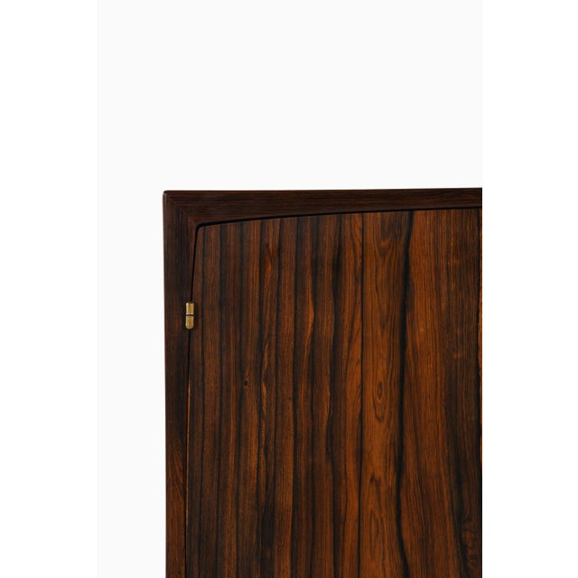 Bar Cabinet in Dark Rosewood, Glass and Steel attributed to Torbjørn Afdal, 1960s For Sale - Image 9 of 14