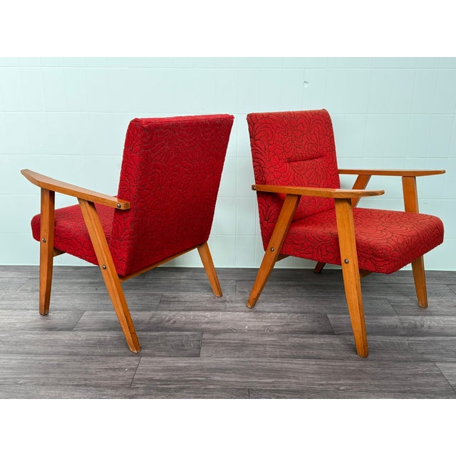 1950s Vintage Italian Armchairs, 1950s, Set of 2 For Sale - Image 5 of 10