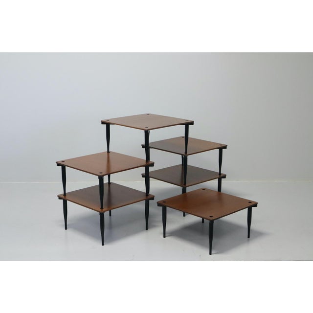 Model T8 Stackable Tables by Vico Magistretti for Azucena Italia, 1954, Set of 6 For Sale - Image 15 of 18