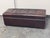 Traditional Restoration Hardware Tufted Leather Storage Ottoman For Sale - Image 3 of 12