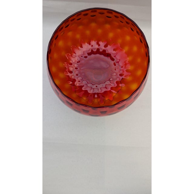1950s Empoli Glass Red Vase For Sale In Los Angeles - Image 6 of 8