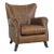 Pasargad Home Harrison Top Grain Leather Wing Chair, Brown For Sale