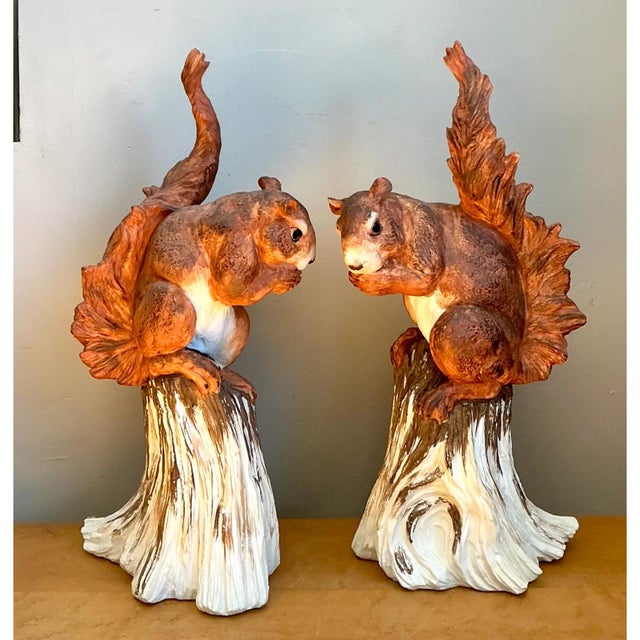 Vintage Ceramic Woodland Squirrel Figures For Sale In West Palm - Image 6 of 12