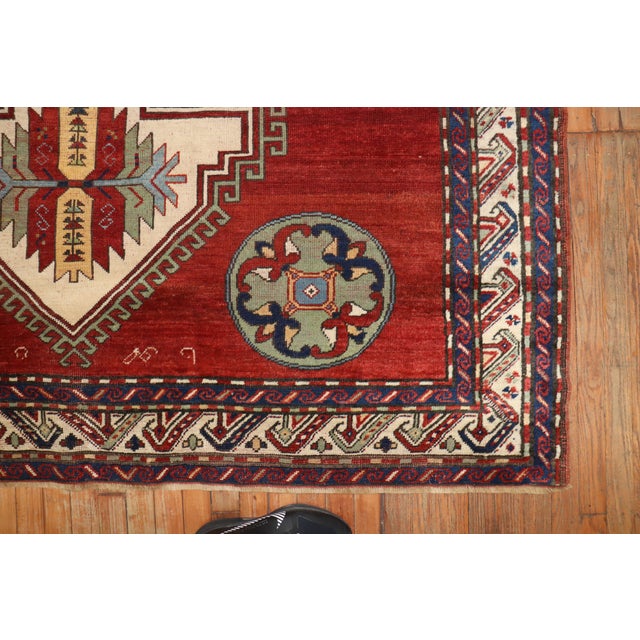 Madder Red Armenian Antique Rug, Dated 1940 - 6'5" x 9'1" For Sale - Image 17 of 18