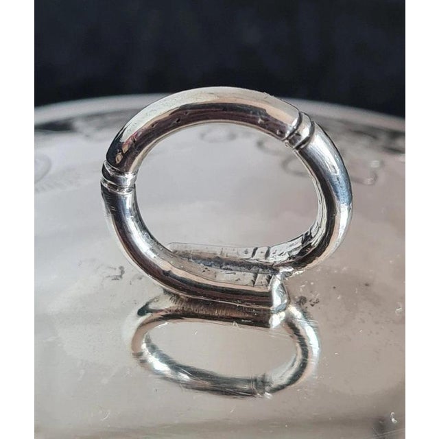 Antique Chinese Export Silver and Hand-Engraved Cut Glass Preserve Jar with Cover For Sale - Image 10 of 13