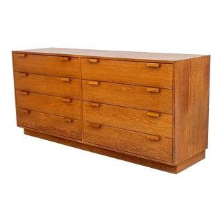 Charles Webb Oak Low Chest of 8 Drawers For Sale