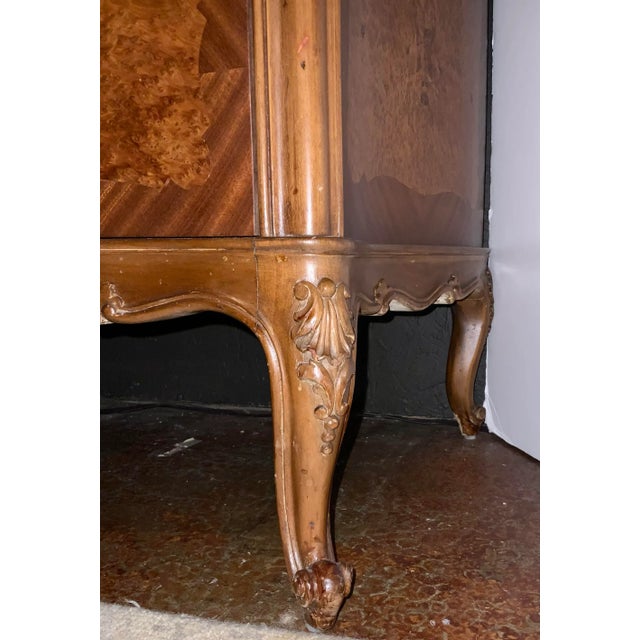 Brown Antique French Burl Wood Dresser For Sale - Image 8 of 10