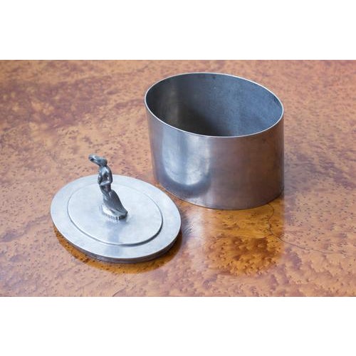 1930s Pewter Jar by Sylvia Stave For Sale - Image 5 of 12