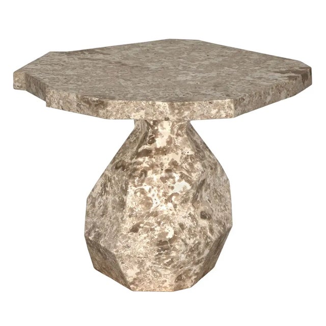 White Rind Table, White Marble For Sale - Image 8 of 8