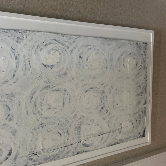 Large Framed Tonal Abstract Painting Acrylic on Canvas For Sale - Image 4 of 5