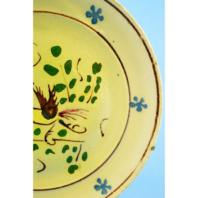 Yellow Antique 18th Century Ceramic Plates, Viterbo, Italy, Set of 2 For Sale - Image 8 of 18