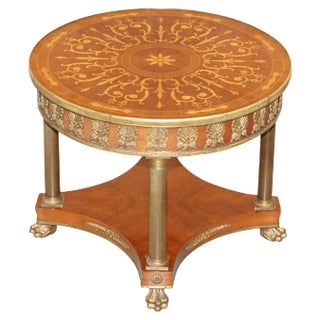 Large Occasional Side Table in Patinated Bronze For Sale