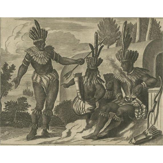 Montanus, Ceremonial Gathering in New Spain, 1673, Engraving For Sale - Image 12 of 12