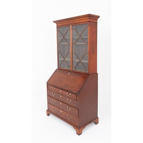 Superb mahogany writing desk beautifully crafted in the Chippendale style Raised on elegant cabriole legs terminating in...