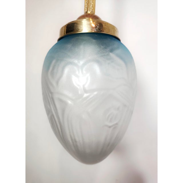 Art Nouveau Lamp in Brass and Glass, Spain, 1940s, in Very Good conditions. Designed 1920 to 1949 Up to 250V (Europe/UK...