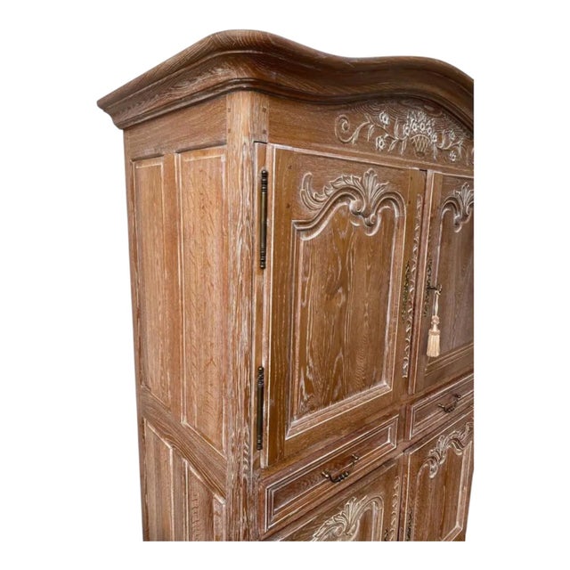 Vintage Oak Country Armoire With Built in t.v. Carousel For Sale - Image 4 of 6