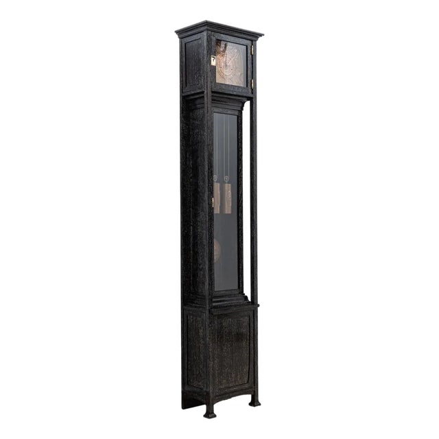 Art Nouveau Viennese Grandfather Clock by Michael Niedermoser and Georg Klimt, 1900s For Sale