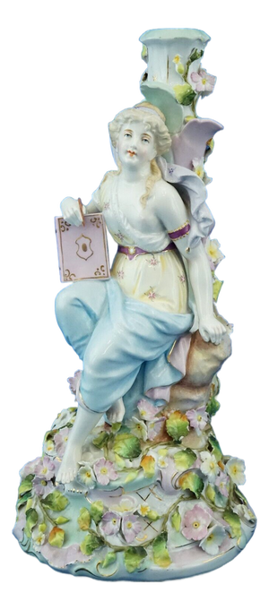 Vintage Porcelain Candleholder by Plaue, 1920s