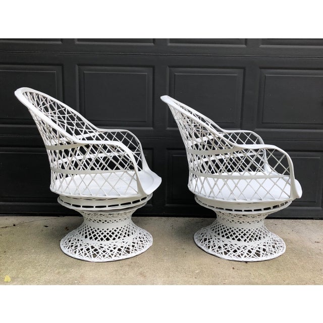 1970s Vintage Russell Woodard Fiberglass Swivel Armchairs A Pair