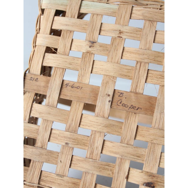 Vintage Handmade Gathering Basket For Sale - Image 13 of 13