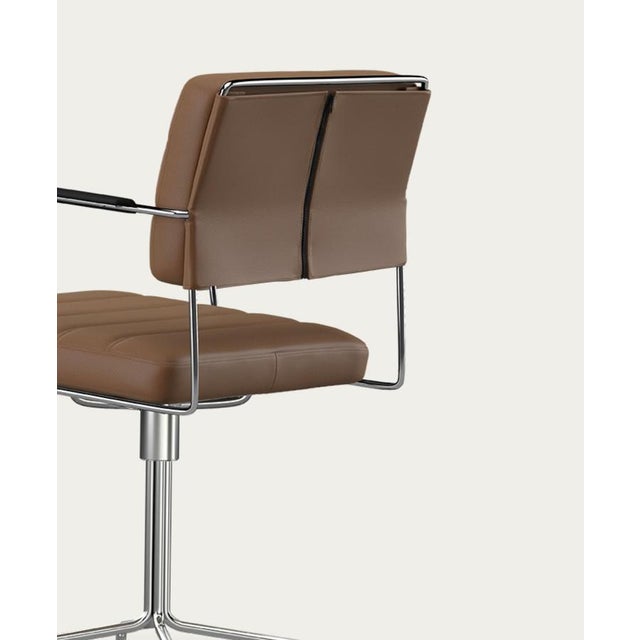 One Collection Time Chair Frame in Chrome and Upholstery from Henrik Tengler For Sale - Image 6 of 13