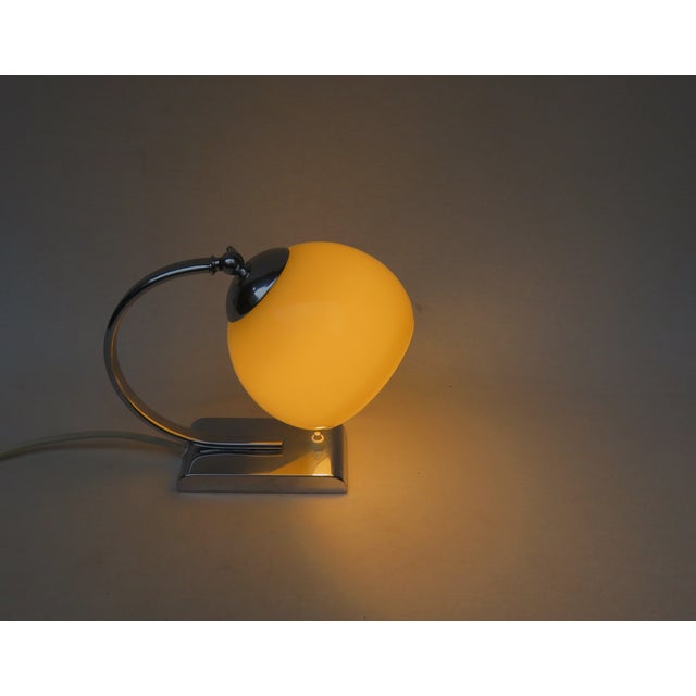 Vintage Bauhaus Table Lamp with Beige Cased Glass Shade, 1920s For Sale - Image 9 of 18