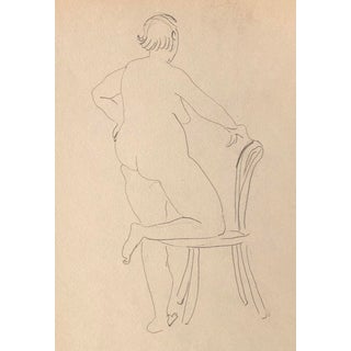 1950s Standing Portly Female Nude For Sale