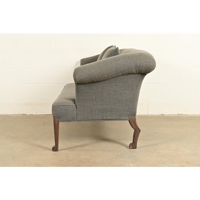 Baker Furniture English Regency Rolled Arm Sofa of Loveseat For Sale - Image 11 of 15