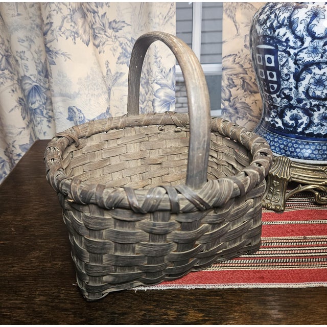 Early 20th Century Early 20 Th C. "Porcupine Twist" Berry Basket For Sale - Image 5 of 17