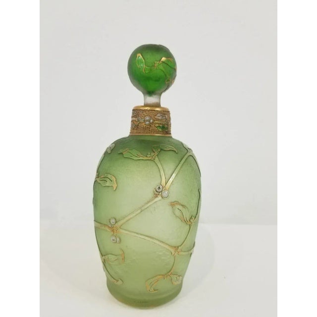 Art Nouveau Antique Daum Nancy Glass Bottle For Sale - Image 3 of 7