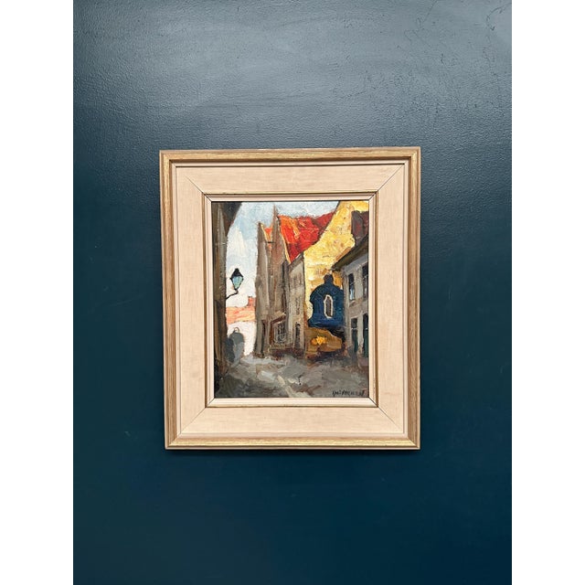 Knut Norman, Alley, 1950s, Oil Painting on Panel, Framed For Sale - Image 4 of 16