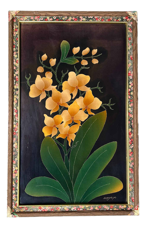 Yūzen Flower Decoration on Silk, Japan, 1950s