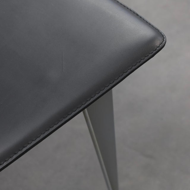 Black T38 Dining Chairs by Studio Archirivolto for Fasem, Italy, 1980s, Set of 4 For Sale - Image 8 of 10