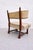 Wood Transitional Hungarian Lounge Chair in Oak, Minotti Tapestry & Belgian Bouclé Upholstery, 1930s For Sale - Image 7 of 11