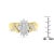 Metal 10K Yellow Gold Round And Baguette-Cut Diamond Ring (1/2 Cttw, H-I Color, I1-I2 Clarity) - Size 6 For Sale - Image 7 of 7