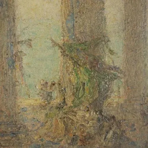 Gregorio Mariani, City Life, Oil on Cardboard, Framed For Sale - Image 5 of 12