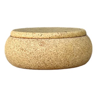 Vintage Cork Lidded Box For Sale