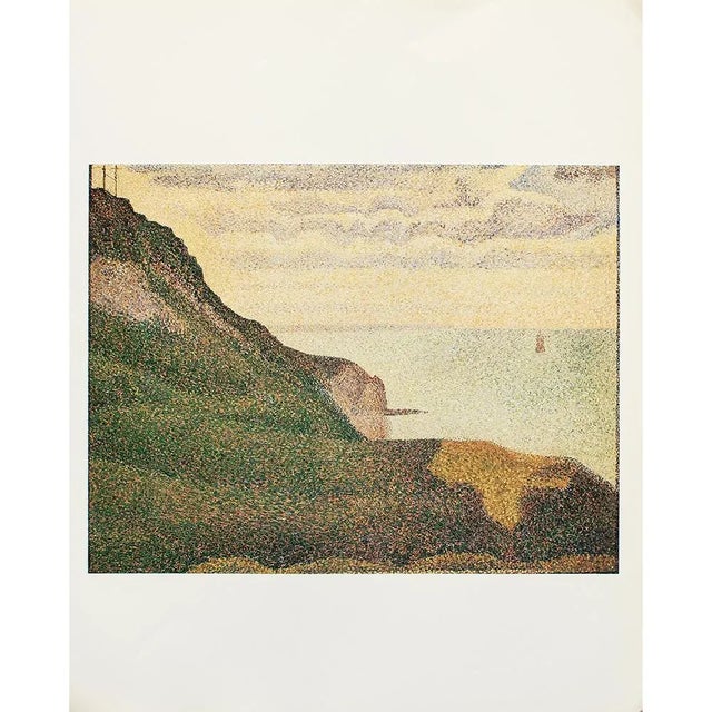 1977 After Georges Seurat "Seascape at Port-En-Bressin, Normandy", Full-Color Print For Sale - Image 4 of 6