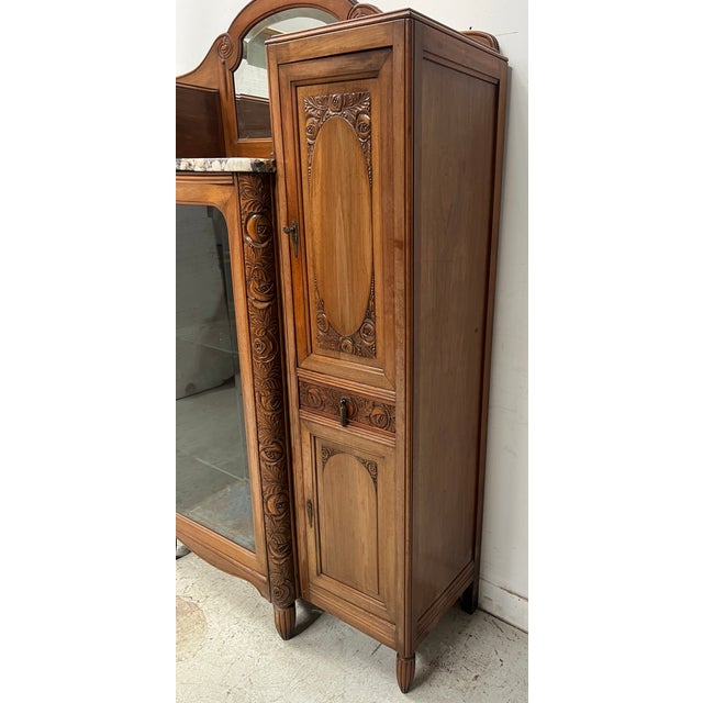 Brown Art Deco Sideboard in Walnut, 1930s For Sale - Image 8 of 17