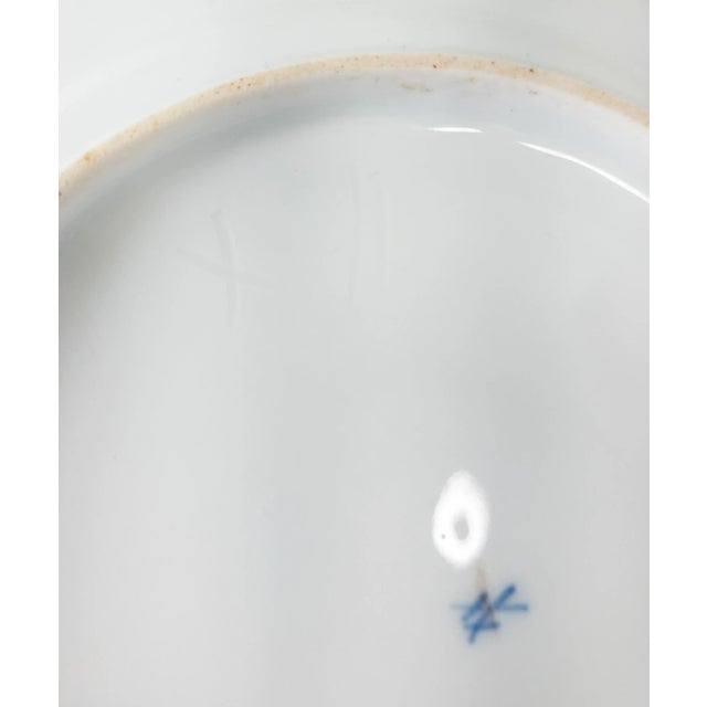 19th Century German Meissen Floral Bowl With Cancelled Mark For Sale - Image 9 of 10