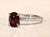 Contemporary The Camarillo: 2.03 Carat Natural No Heat Deep Red Ruby Engagement Ring For Sale - Image 3 of 13